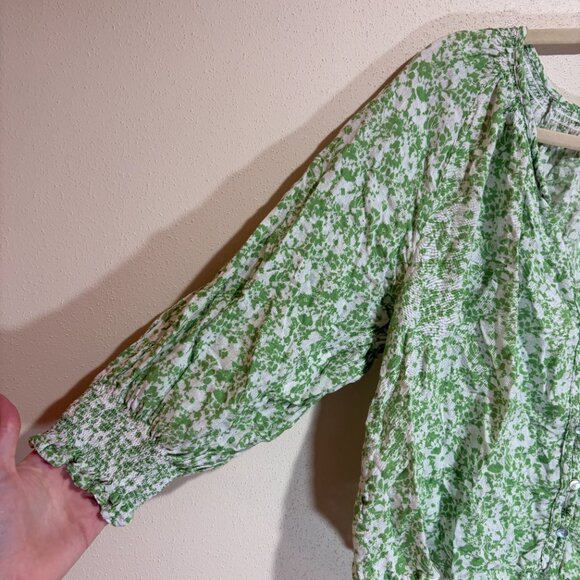 Rails Mariah Blouse Top Green Texture Floral - Picture 4 of 11
